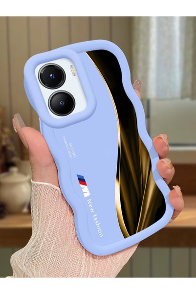 Hontinga Vivo Y56 Compatible Anti-Knock Simple Blue Silicone Phone Case Cover...