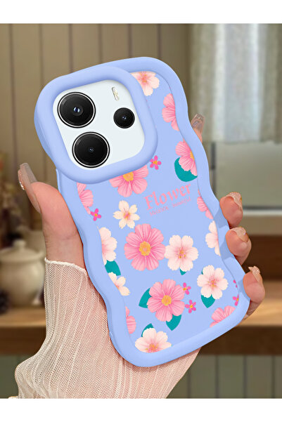 Hontinga Redmi Note 14 4G Uyumlu Darbeye Dayanıklı Basit Mavi Silikon Telefon...