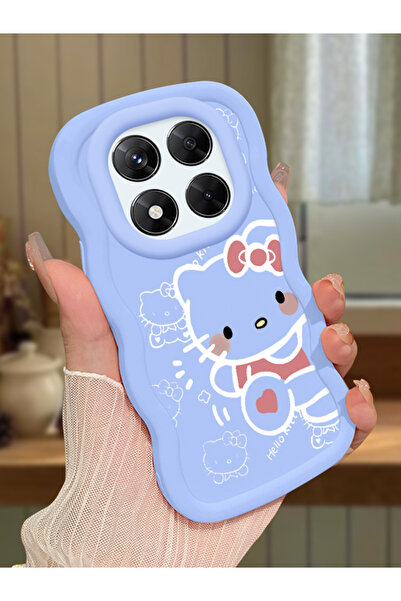 Hontinga Redmi Note 14 Pro 4G Uyumlu Darbeye Dayanıklı Basit Mavi Silikon Tel...