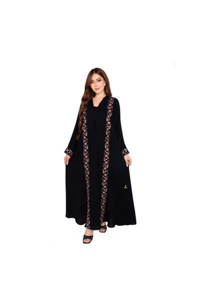 MALAK Pink Robe with Flowers 2