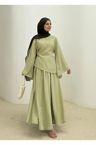 MODA AKSA 7146 İKİLİ ETEK TAKIM ÇAĞLA YEŞİL