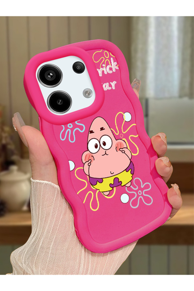 Hontinga Redmi Note 13 Pro 5G Uyumlu Darbeye Dayanıklı Basit Kırmızı Silikon ...