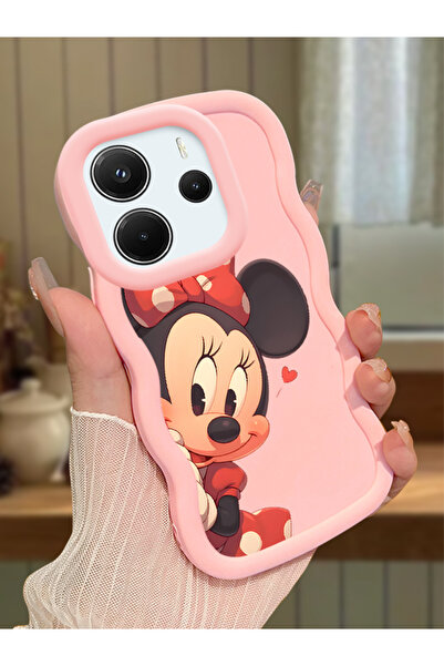 Hontinga Redmi Note 14 4G Uyumlu Darbeye Dayanıklı Basit Pembe Silikon Telefo...