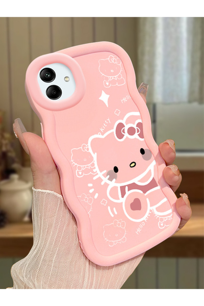 Hontinga Samsung Galaxy A04 Uyumlu Darbeye Dayanıklı Basit Pembe Silikon Tele...