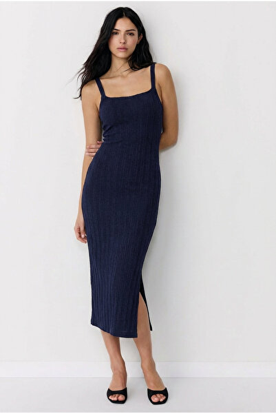 Paw Garage Γυναικείο φόρεμα Helen με υφή ζιγκ-ζαγκ και τιράντες, μίντι