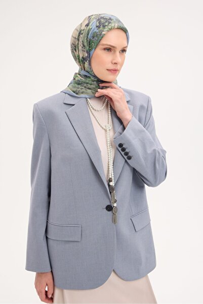 Silk Home وشاح تينسل مونار بنمط أخضر باستيل 90x90