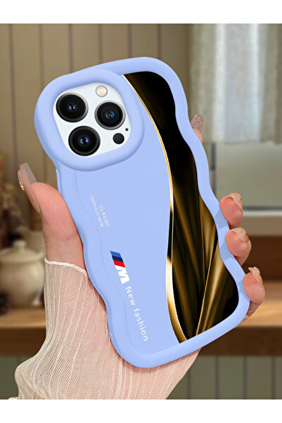 Hontinga iPhone 13 Pro Uyumlu Darbeye Dayanıklı Basit Mavi Silikon Telefon Kı...
