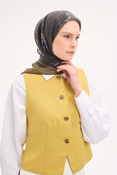 Silk Home وشاح تينسل مونار بنمط جيشي أخضر 90x90
