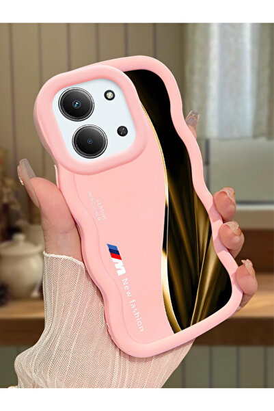 Hontinga Redmi 15C 5G Uyumlu Darbeye Dayanıklı Basit Pembe Silikon Telefon Kı...