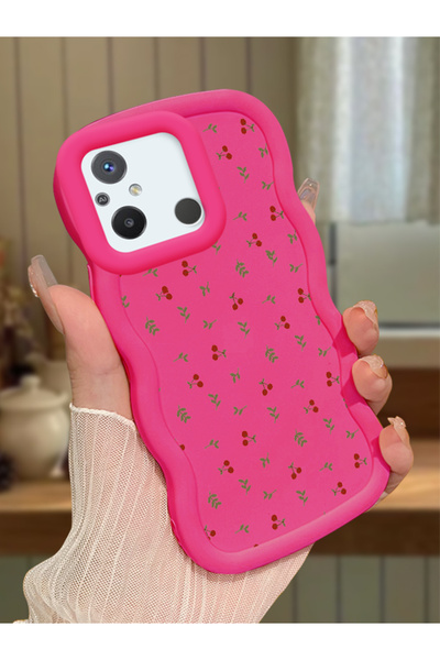 Hontinga Redmi 11A Compatible Shockproof Simple Red Silicone Phone Case Cover...