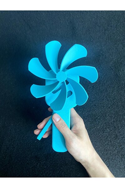 Mays3Dstudio 3D Baskı El Tipi Mini Fan Oyuncak – Çevirmeli Pervaneli Eğlencel...