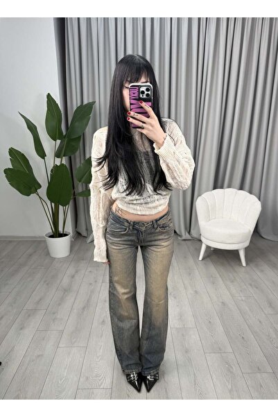 anonim Elena Düşük Bel Jean Mavi