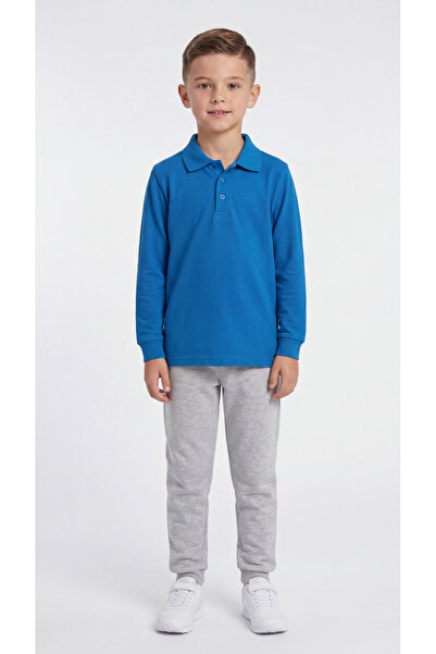 Mışıl Kids Σχολικό μακρυμάνικο πόλο για αγόρια με γιακά Lacoste