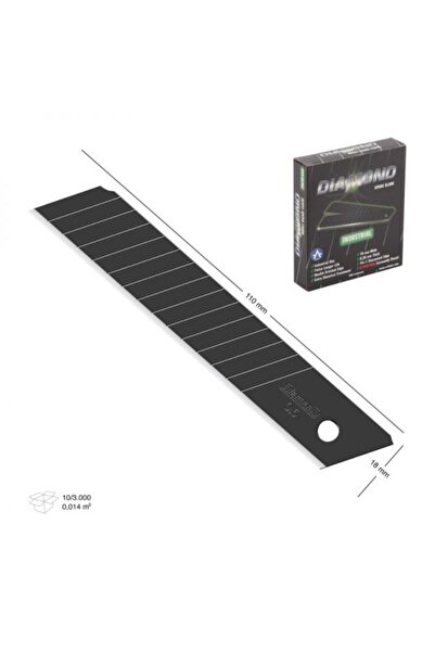 Ark Siyah Maket Bıçağı Yedek Ucu 18 mm x 110 mm 10 Adet