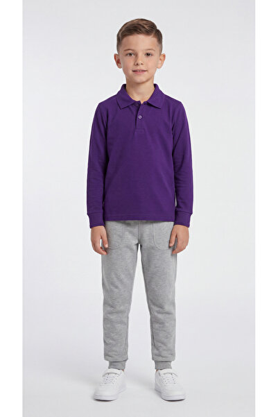 Mışıl Kids Σχολικό μακρυμάνικο πόλο για αγόρια με γιακά Lacoste