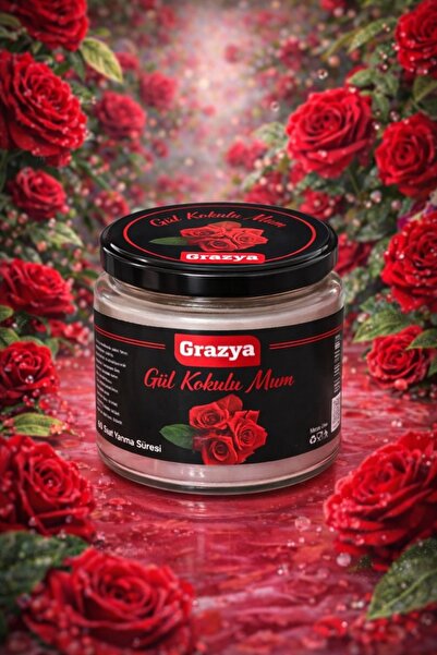 GÜL KOKULU KÜP PARÇACIKLI MUM 330 GRAM