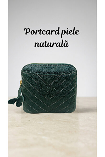 OEM Portcard piele naturală cu fermoar, suport carduri slim, card holder comp...