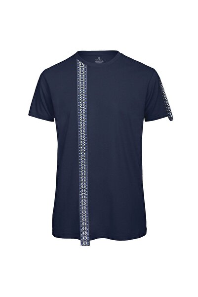 ColorEscu Tricou Motive Țesute, bărbat, culoare bleumarin, CRP114