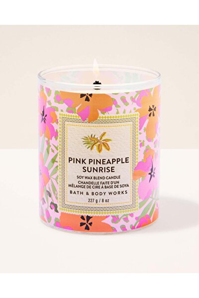 Bath & Body Works Pink Pineapple Sunrise Orta Boy Mum 227 g