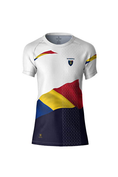 ColorEscu Tricou România Simbol Tricolor, material tehnic sport, damă, culoar...