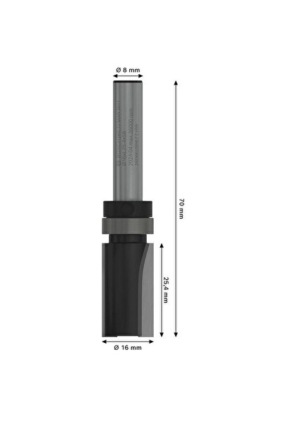 Bosch PRO 16x25,4 mm Üst Rulmanlı Gömme Trim Freze Ucu 2608629677