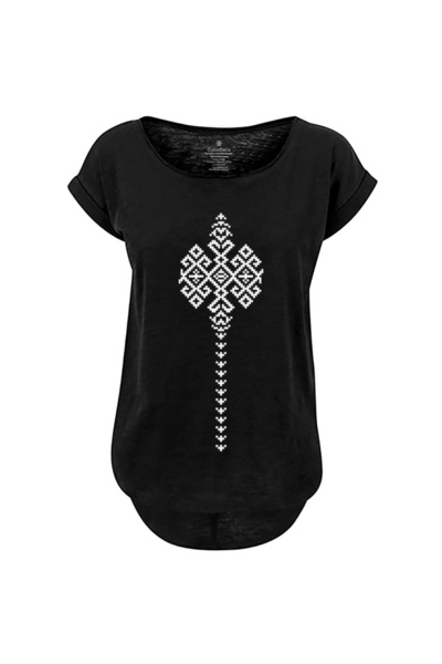 ColorEscu Tricou Furca Romaneasca, damă, culoare neagră, CIR112