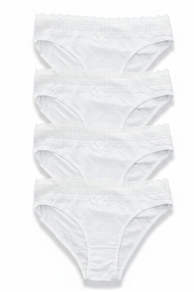 Nicoletta Γυναικεία Σλιπ 5 Τεμαχίων Πακέτο Λύκρα Βαμβακερά με Φαρδιά Δαντέλα ...