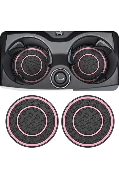 Arabest Universal Silicone Car Coasters for Cup Holders,Anti-Slip and Heat Re...