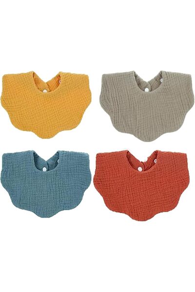 Arabest 4 Pcs Baby Bandana Dribble Bibs,4-Layer Cotton Muslin Soft and Absorb...