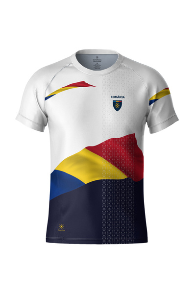 ColorEscu Tricou România Simbol Tricolor, material tehnic sport, bărbat, culo...