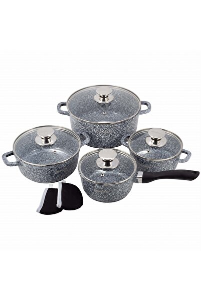 Kamille Σετ μαγειρικών σκευών Ofenbach 8 τεμαχίων, γρανίτη, 1,35L-4,5L, πολύχ...