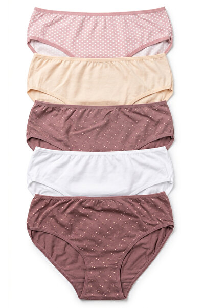 Nicoletta Γυναικεία Σλιπ 5 Τεμαχίων Πακέτο Βαμβακερά Lycra