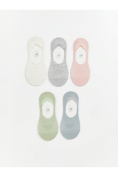LC Waikiki Non-Slip Heel Women's Invisible Socks 5-Pack