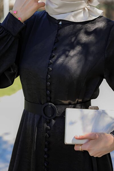 Nissra Ankanoor Birit Φόρεμα με κουμπιά και ζώνη από σατέν 145 εκ. ANKA265150