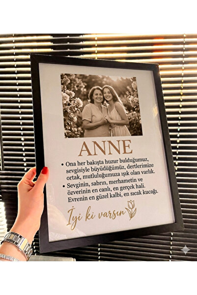 photonom Anneler Günü Hediyesi - Kişiye Özel Fotoğraflı Çerçeve 30x40 cm | PV...