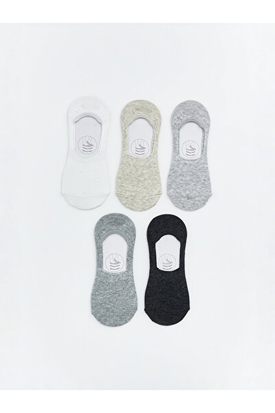 LC Waikiki Non-Slip Heel Women's Ballerina Socks 5-Pack