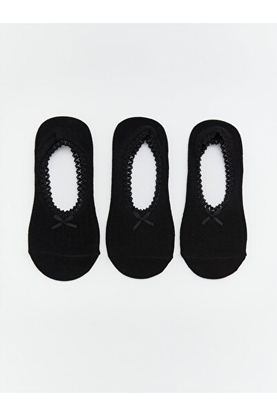 LC Waikiki Lace Detail Women's Invisible Socks 3-Pack