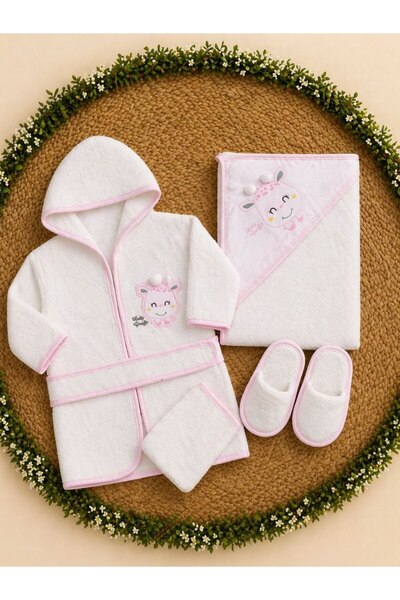 Bebekmağazam Baby Bathrobe Set 4 Pieces