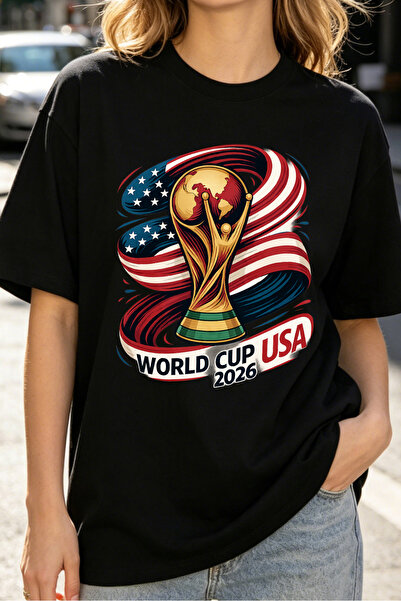 Fleck قمصان نسائية بتصميم كأس العالم 2026 لكرة القدم الأمريكية بأسلوب عصري
