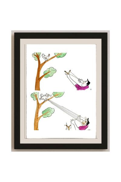 Xiang Liang 29x21cm Orijinal El Çizimi Karikatür / Sertifikalı / Koleksiyonluk BOD06277