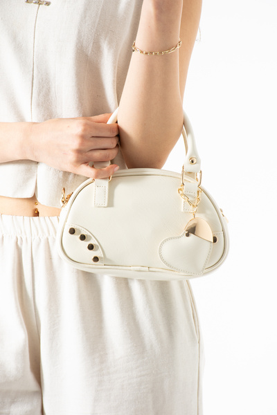 Night Γυναικεία τσάντα χεριού και ώμου Bella Model Cream