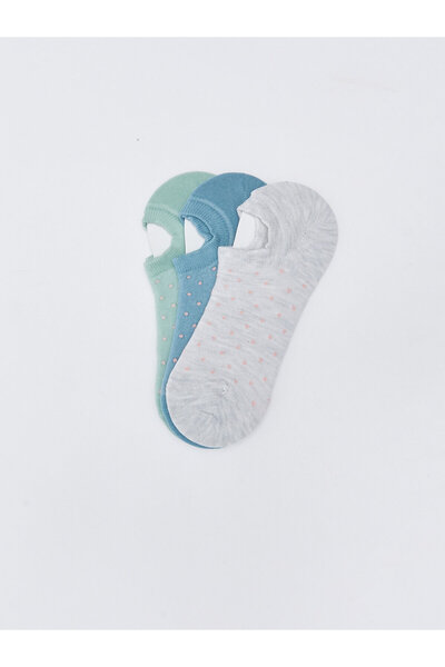 LC Waikiki Polka Dot Women's Trainer Socks 3-Pack