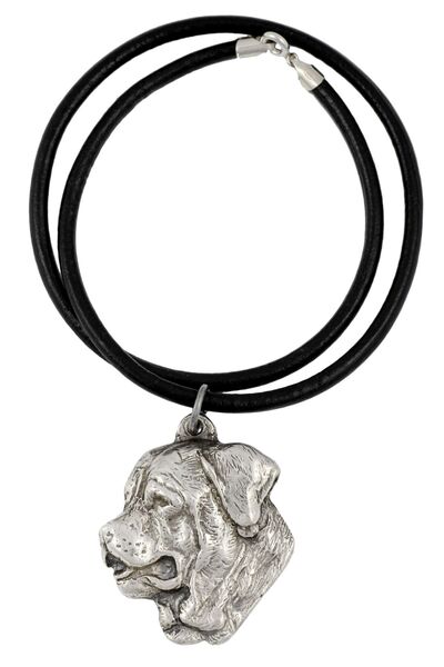 Art - Dog Tosa Inu, Tosa-Ken - Necklace with dog, silver-plated pendant for d...