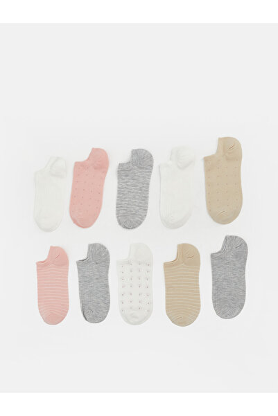 LC Waikiki Patterned Women's Sneaker Socks 10-Pack