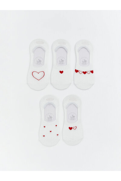 LC Waikiki Heart Patterned Women's Ballet Socks 5 Pack