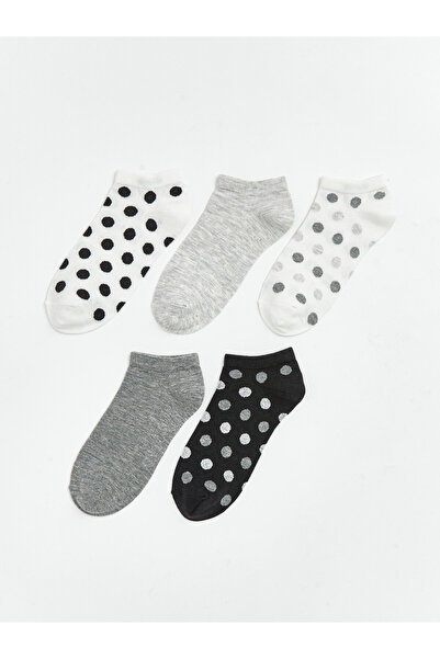 LC Waikiki Women's Polka Dot Ankle Socks, Set of 5