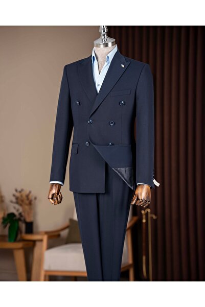 TerziAdemAltun Italian Style Slim Fit Men's Double-Breasted Jacket Pants Suit...