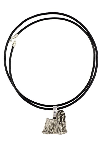 Art - Dog Yorkshire Terrier, Yorkie - Dog necklace, silver-plated pendant for...