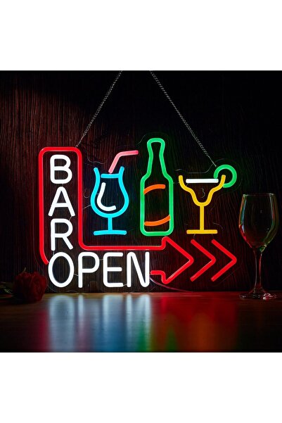 Slasa Bar Open Multicolor Neon Sign 30x40 cm LED Light Board Shop Window 6mm ...