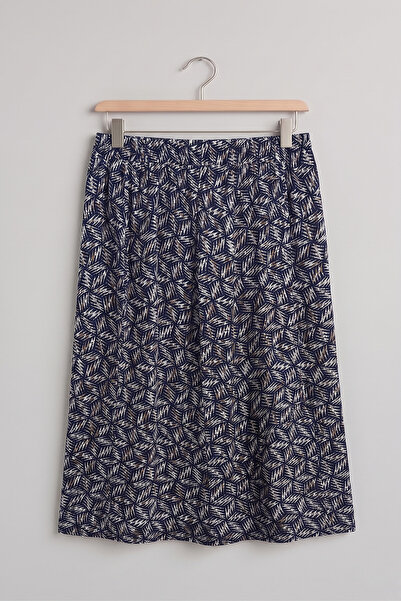 nacar çarşı Women's Mother's Day Elastic Waist Mixed Patterned Push-Up Skirt
